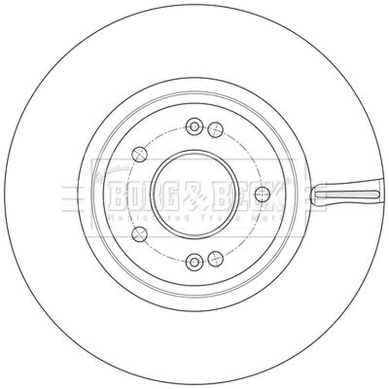 Borg & Beck 2 x Vented Front Brake Discs BBD6257S