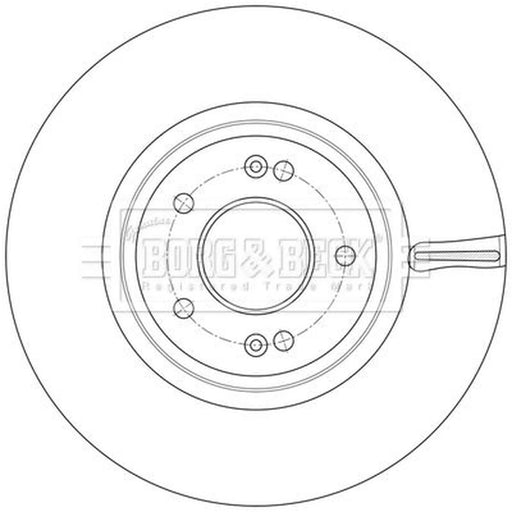 Borg & Beck 2 x Vented Front Brake Discs BBD6257S