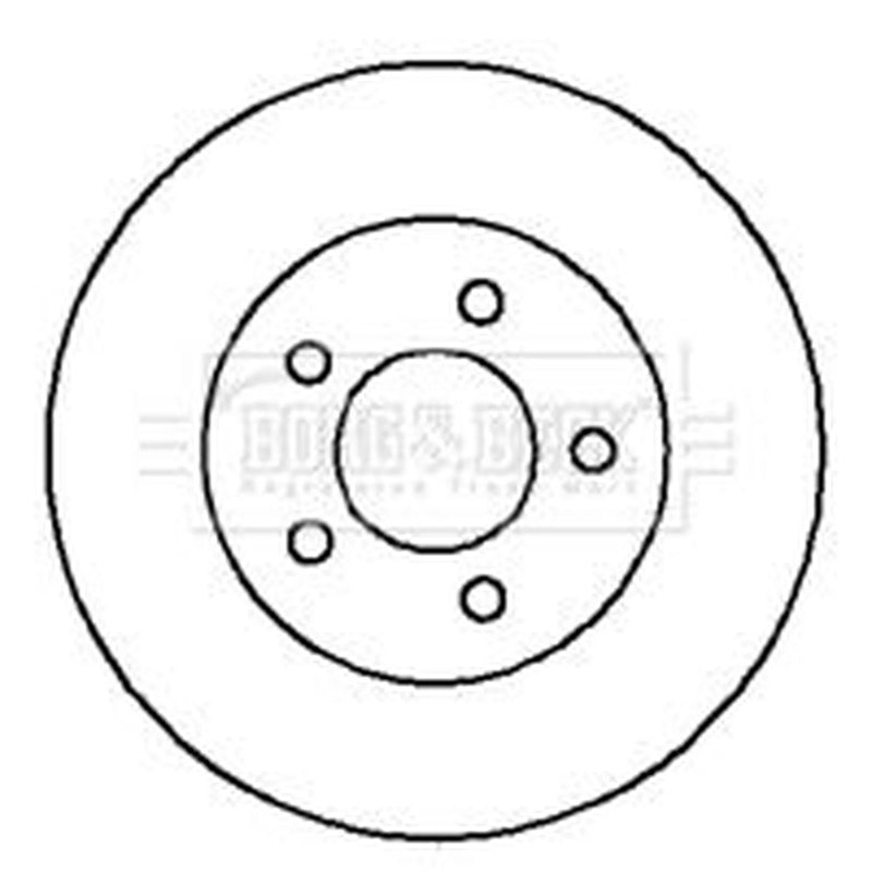Borg & Beck 2 x Vented Front Brake Discs BBD4121