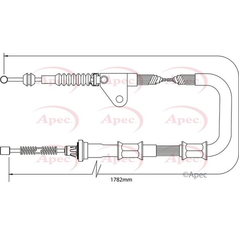 Apec Handbrake Cable Right Rear CAB1415