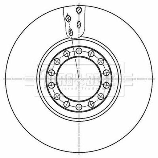 Borg & Beck 2 x Vented Front Brake Discs BBD32660
