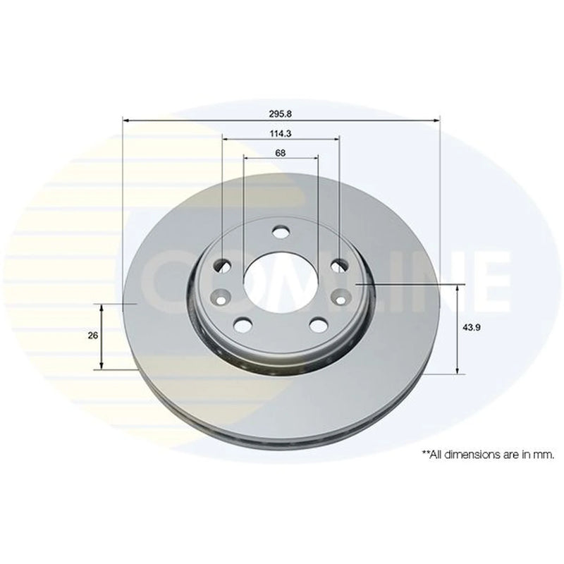 Comline 2 x Front Brake Discs ADC1584V