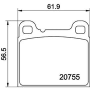 Mintex Rear Brake Pad Set MDB2129