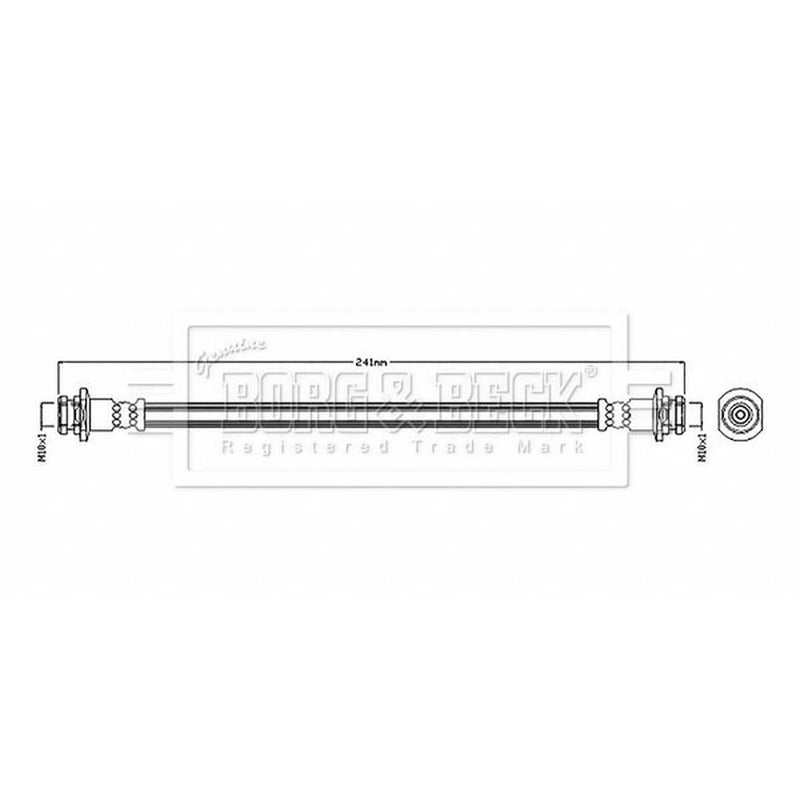 Borg & Beck Brake Hydraulic Hose Line Rear Left BBH8871