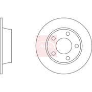 Apec 2 x Solid Rear Brake Discs DSK345