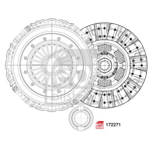 Febi Clutch Kit Set 3pc 395mm 172271