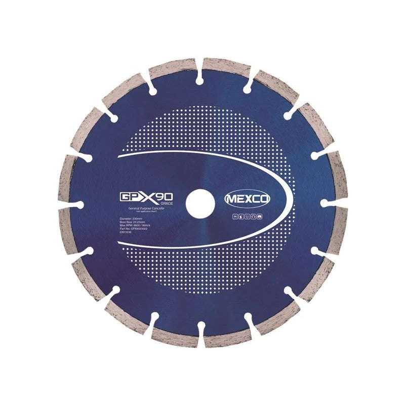 MEXCO GPX90 Concrete Diamond Blade 230 x 22mm - GPX9023022