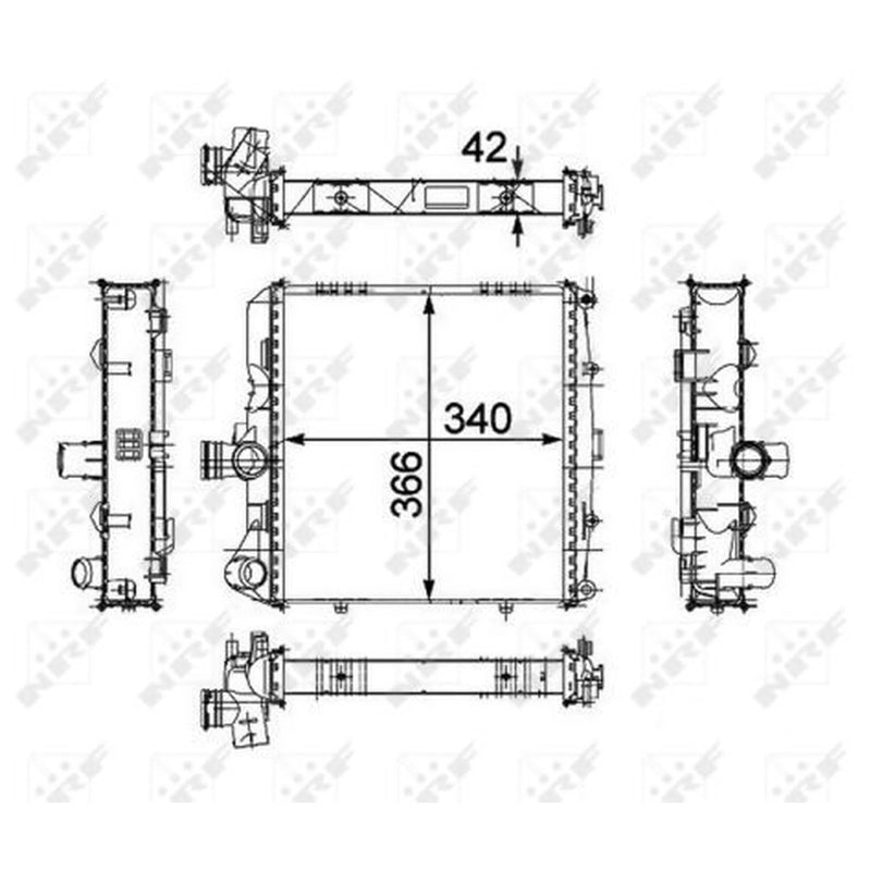 NRF Engine Radiator Right 58486