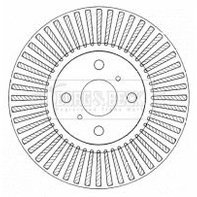 Borg & Beck 2 x Vented Front Brake Discs BBD4559