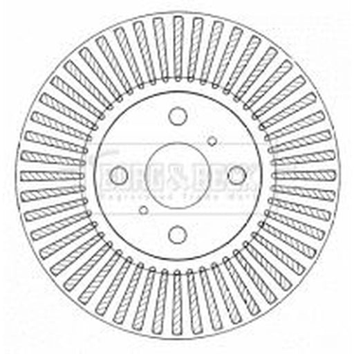 Borg & Beck 2 x Vented Front Brake Discs BBD4559