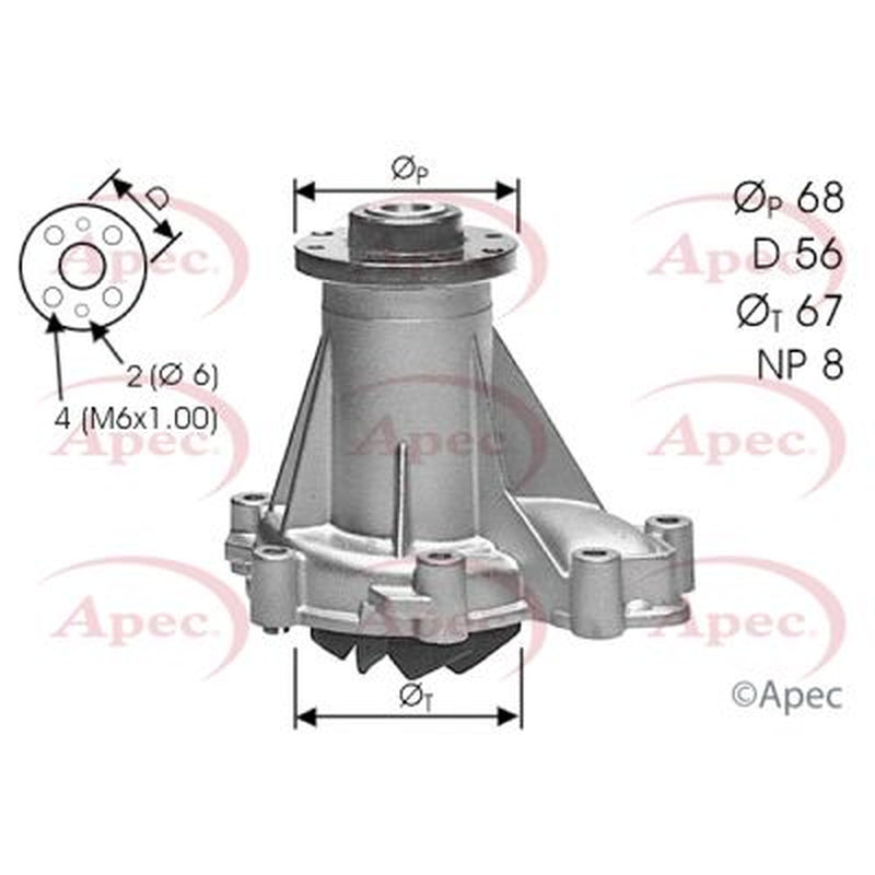 Apec Engine Cooling Water Pump AWP1303