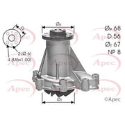 Apec Engine Cooling Water Pump AWP1303