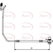 Apec Brake Hydraulic Hose Line Rear Right HOS3873