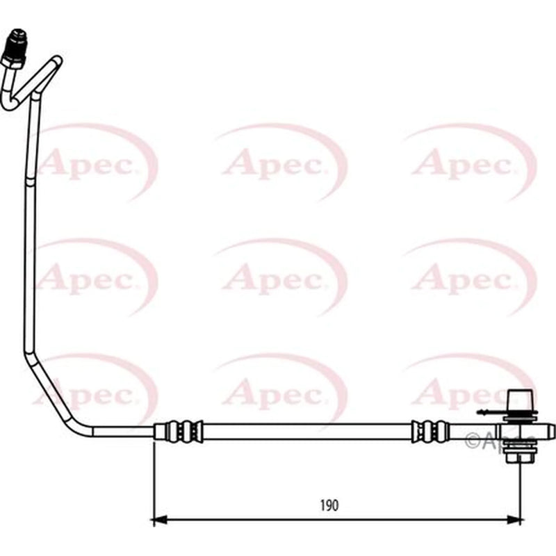 Apec Brake Hydraulic Hose Line Rear Right HOS3873