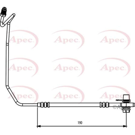 Apec Brake Hydraulic Hose Line Rear Right HOS3873
