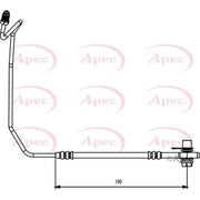 Apec Brake Hydraulic Hose Line Rear Right HOS3873