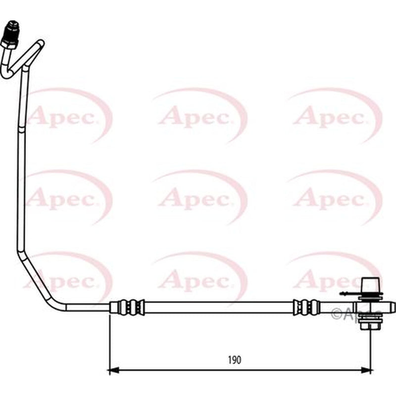 Apec Brake Hydraulic Hose Line Rear Right HOS3873