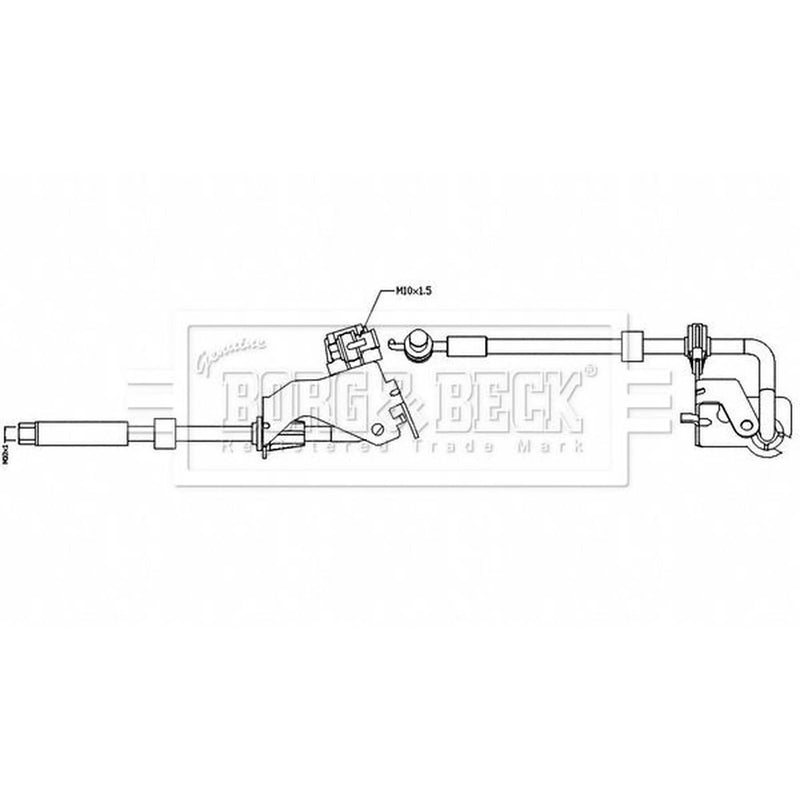 Borg & Beck Brake Hydraulic Hose Line Front Left BBH8532