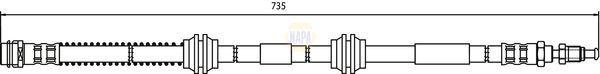 NAPA Brake Hydraulic Hose Line Front