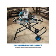 Evolution S355MCS Mitre Chop Saw Wheeled Stand with Powerlift Assist - 133-0001