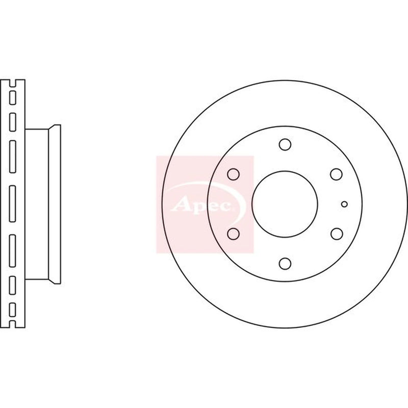 Apec 2 x Vented Front Brake Discs DSK2806