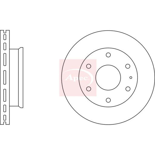 Apec 2 x Vented Front Brake Discs DSK2806
