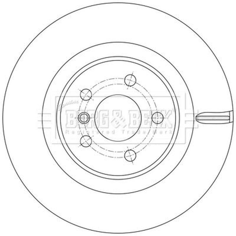 Borg & Beck 2 x Vented Rear Brake Discs BBD5611
