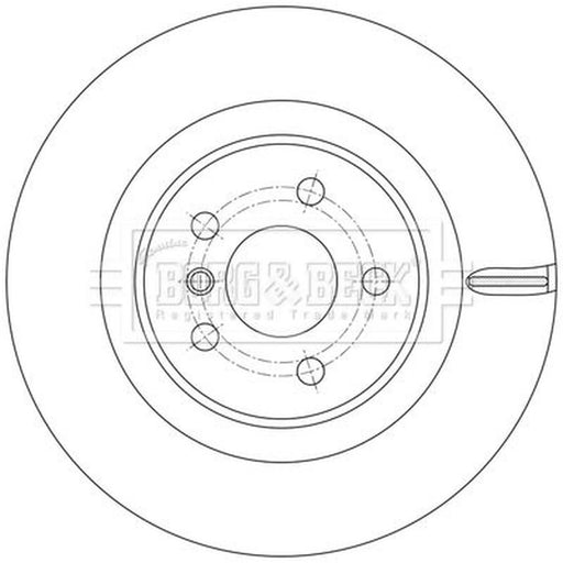 Borg & Beck 2 x Vented Rear Brake Discs BBD5611