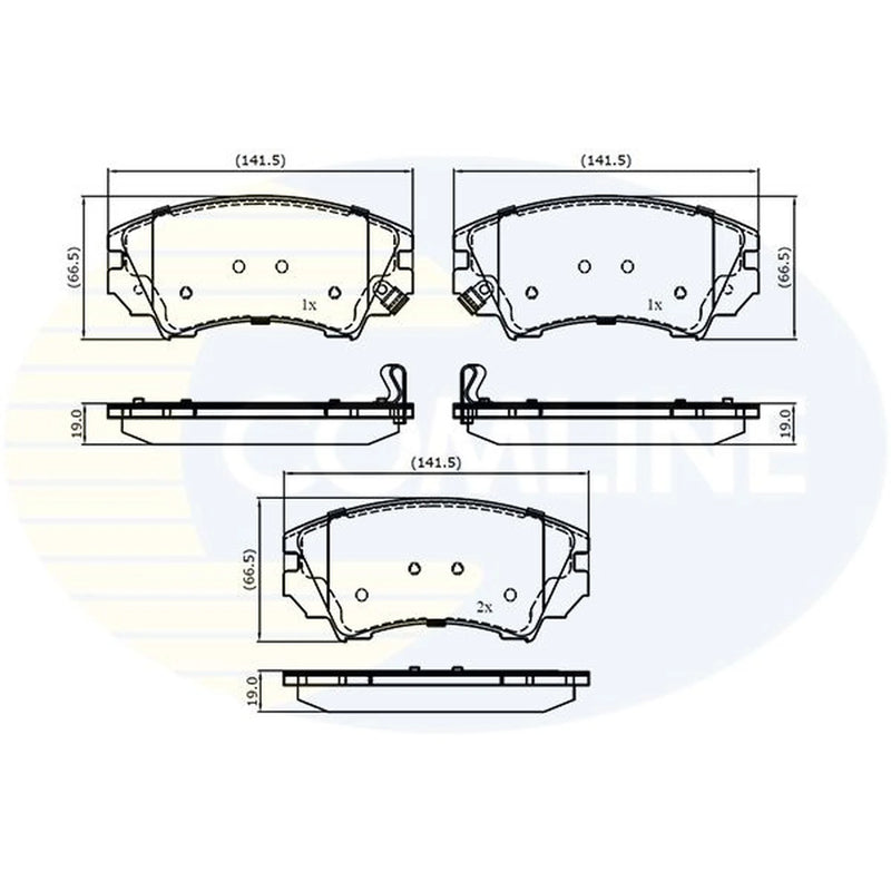 Comline 4 x Front Brake Pad Set CBP31680