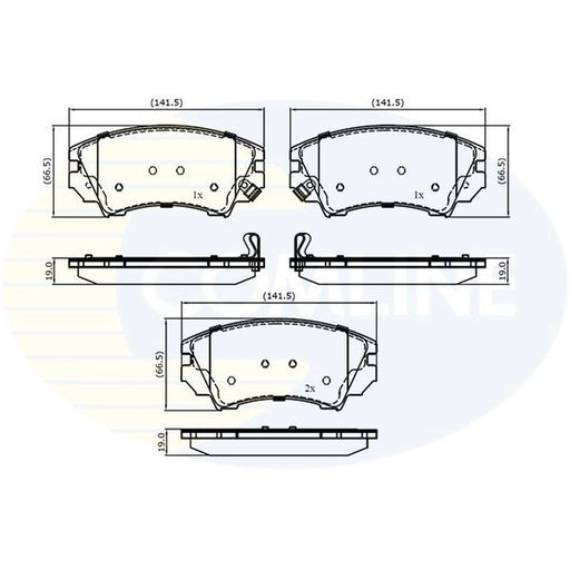 Comline 4 x Front Brake Pad Set CBP31680