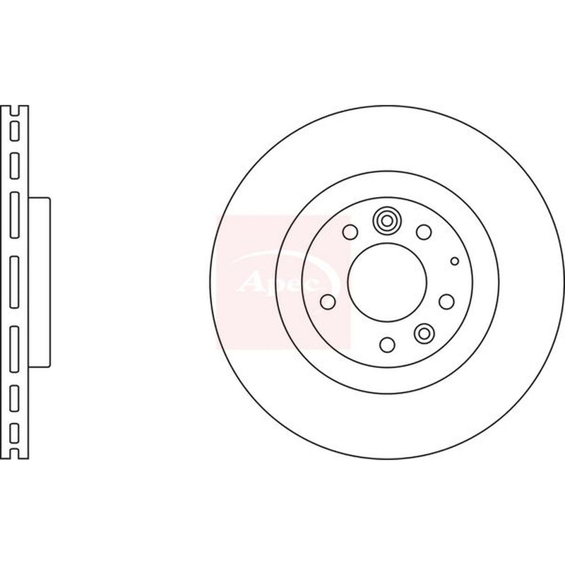 Apec 2 x Vented Front Brake Discs DSK2466