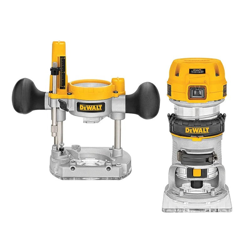 DEWALT Power Tools D26204K 1/4in Premium Plunge & Fixed Base Combi Router 900W