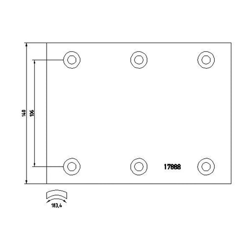 Textar Textar Cv Brake Lining Set 1788802 1788802