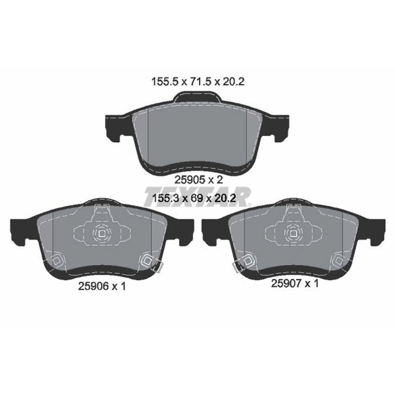 Textar Front Brake Pad Set 2590501