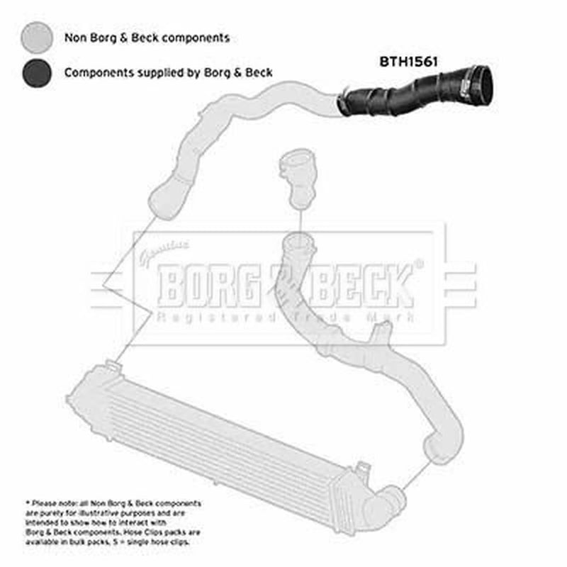 Borg & Beck Intercooler Turbo Charge Air Hose BTH1561