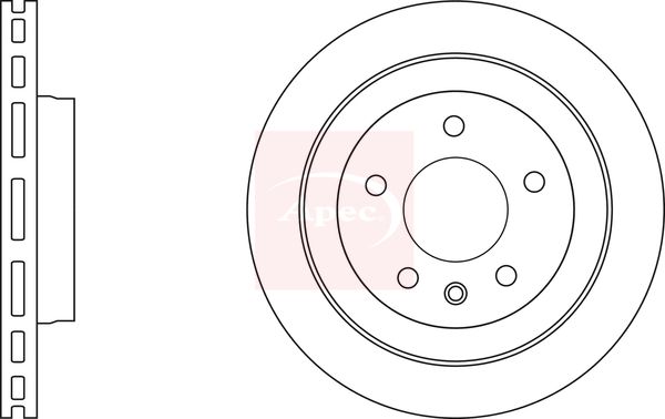 Apec 2 x Brake Disc Set Vented
