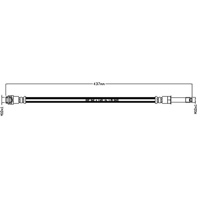 Juratek Brake Hydraulic Hose Line Front JBH1171