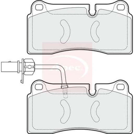 Apec Rear Brake Pad Set PAD1613