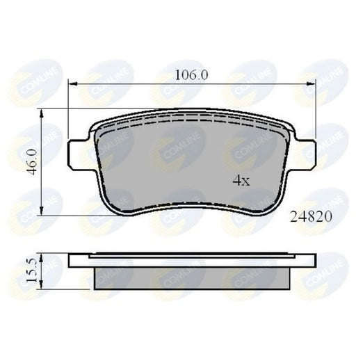 Comline 4 x Rear Brake Pad Set CBP02014