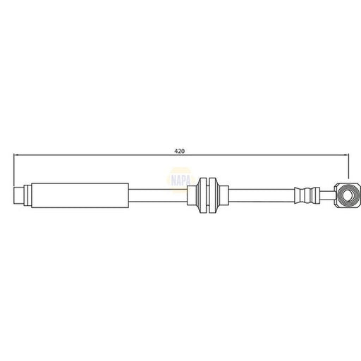 NAPA Brake Hydraulic Hose Line Front NBH1194