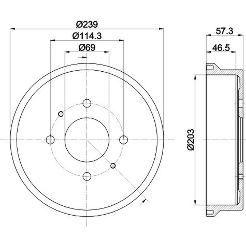 Mintex Brake Drum Assembly Rear MBD395