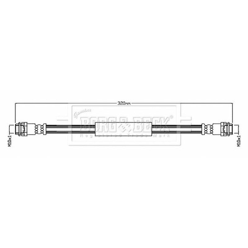Borg & Beck Brake Hydraulic Hose Line Rear Left BBH8813