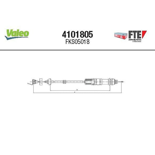 Valeo Clutch Control Cable Pull 4101805
