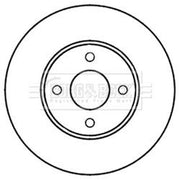 Borg & Beck 2 x Vented Front Brake Discs BBD5273
