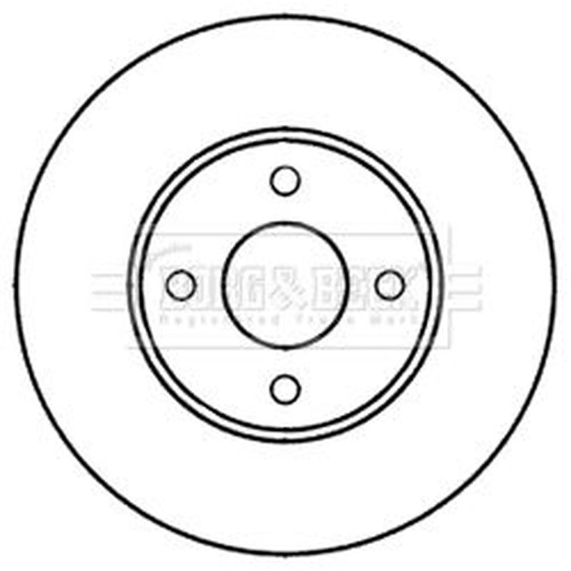 Borg & Beck 2 x Vented Front Brake Discs BBD5273