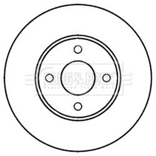 Borg & Beck 2 x Vented Front Brake Discs BBD5273