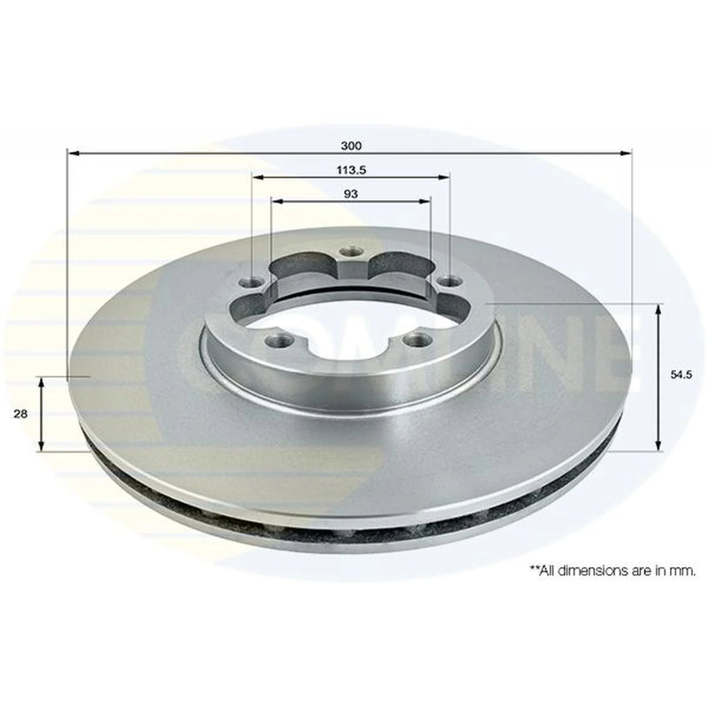 Comline 2 x Front Brake Discs ADC1259V
