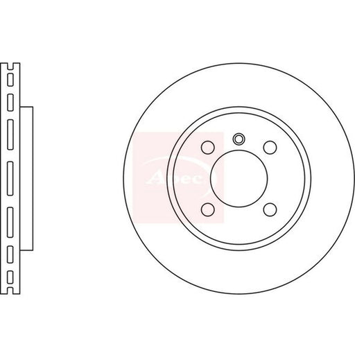 Apec 2 x Vented Front Brake Discs DSK539