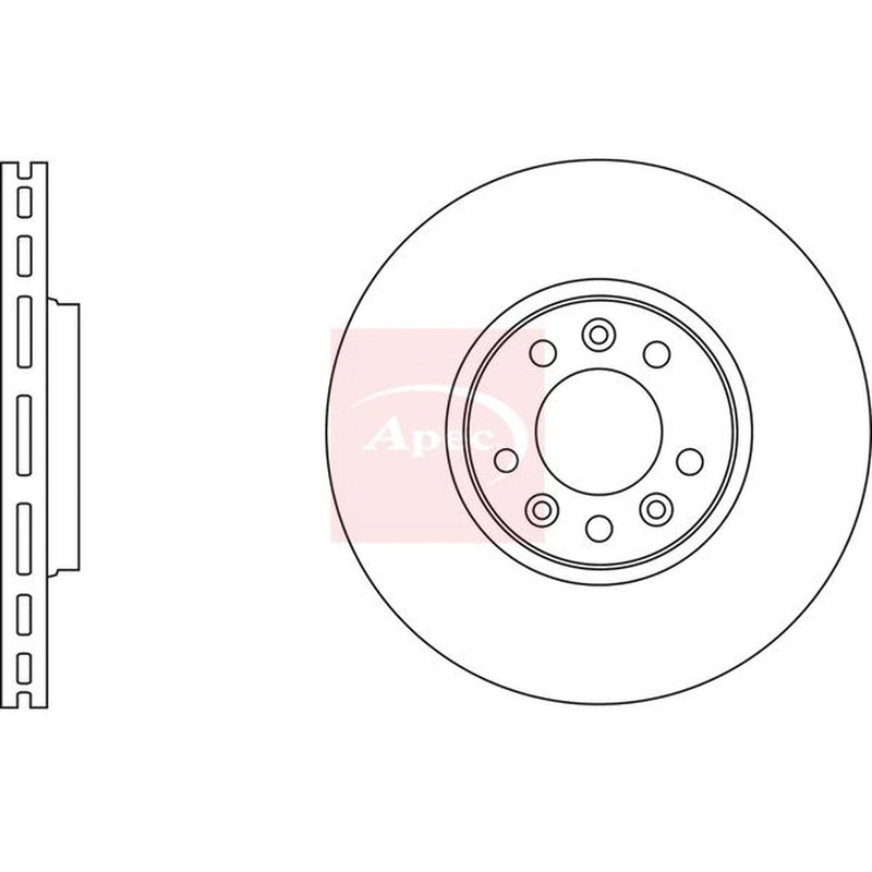 Apec 2 x Vented Front Brake Discs DSK2611