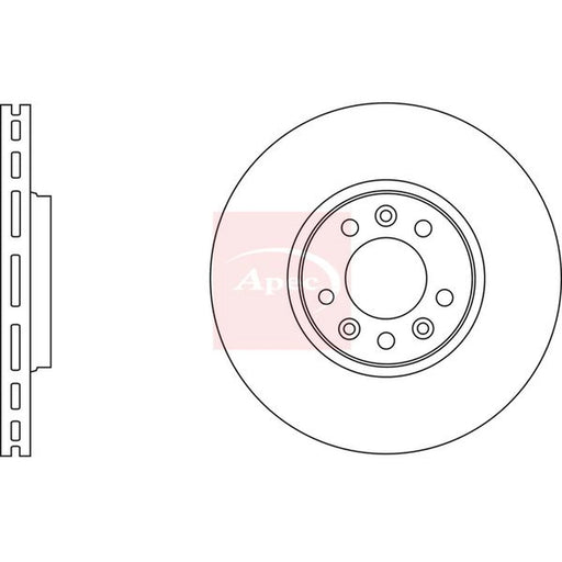 Apec 2 x Vented Front Brake Discs DSK2611